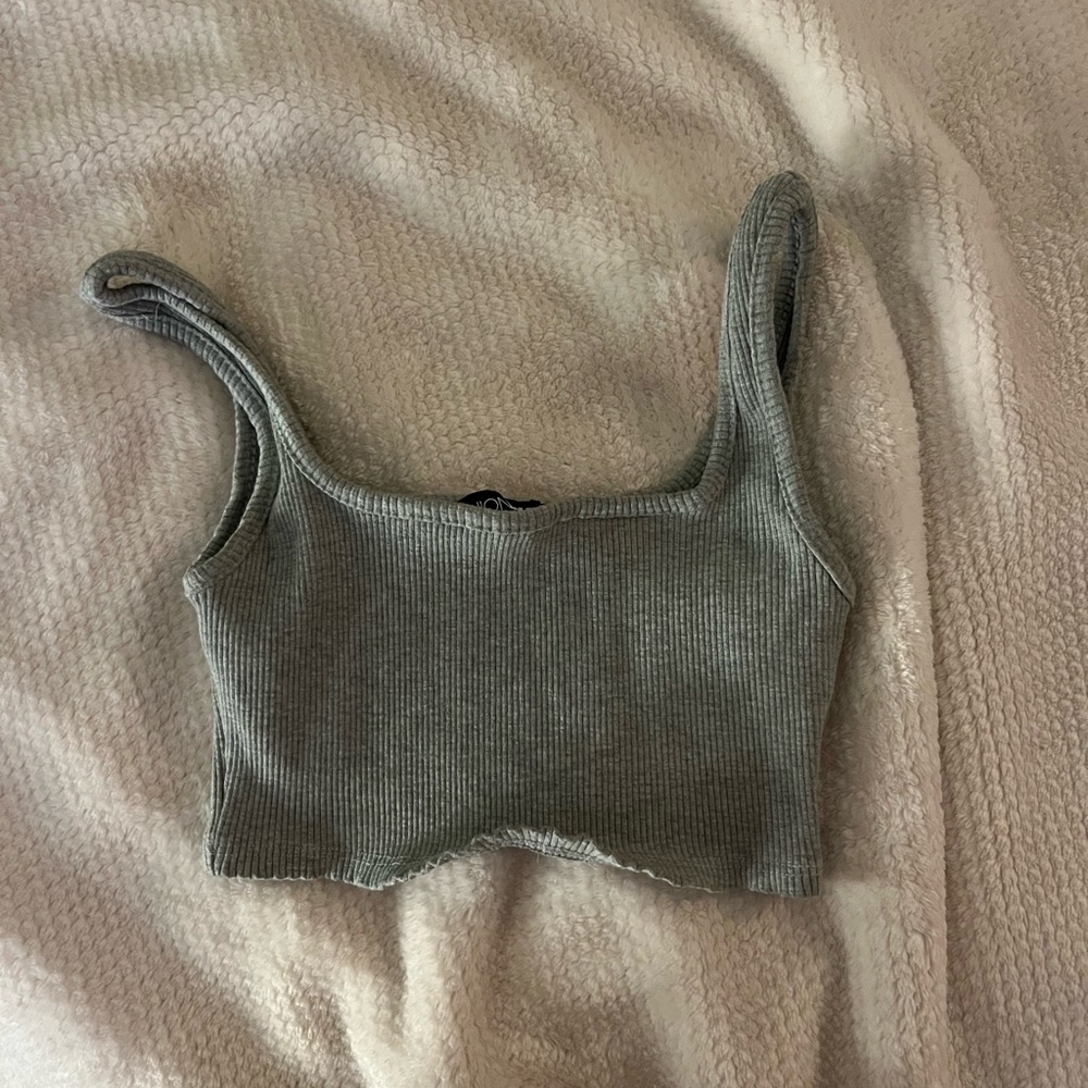 Light grey mini tank top from fashion nova